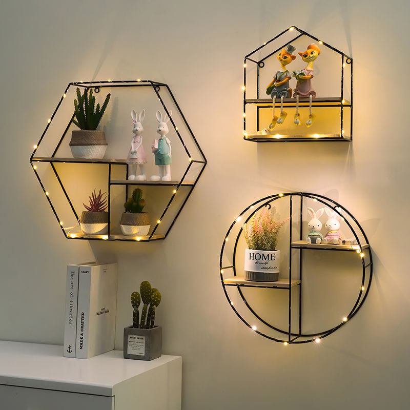 Set wall rack No punching, living room home wall decoration rack, room ...