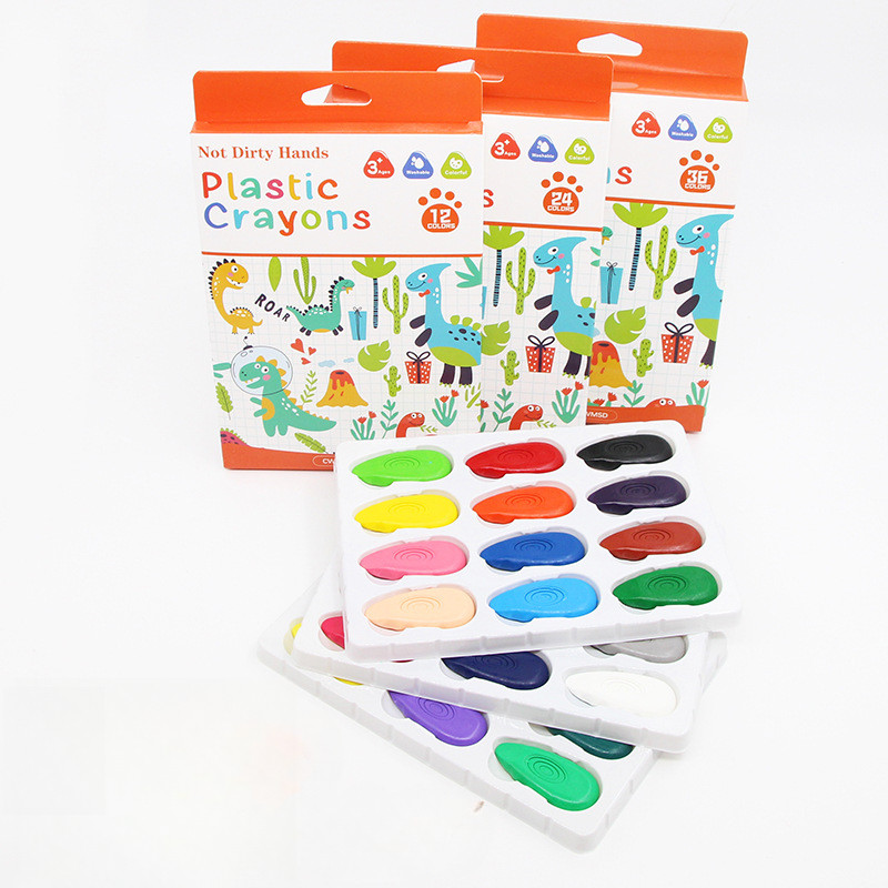 12/24/36Pcs Cute dinosaur Cartoon Patterns Water Drop Crayons Set ...