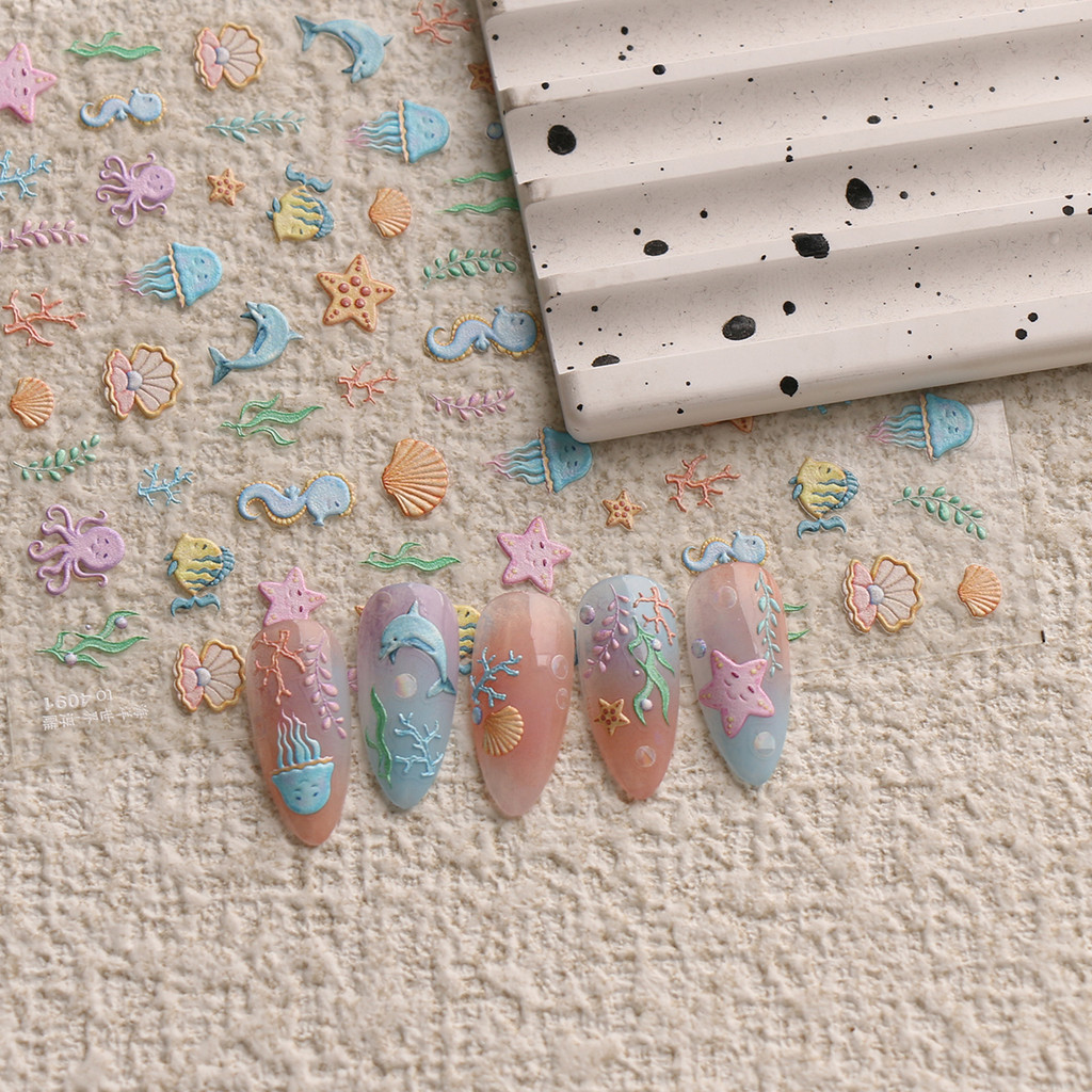 HAMA NAIL Embossed Nail Stickers Wholesale Summer Children's Cartoon ...