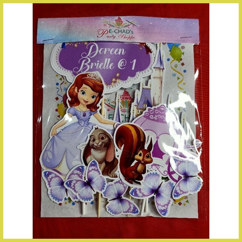 SOFIA THE FIRST Cake Topper Set (Free customized name) | Shopee Philippines