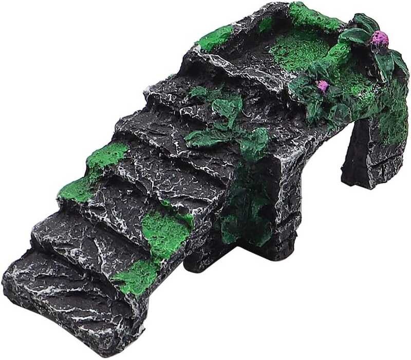 NUZAMAS Large Basking Turtle Tank Ramp Shelter Decor Artificial Resin ...