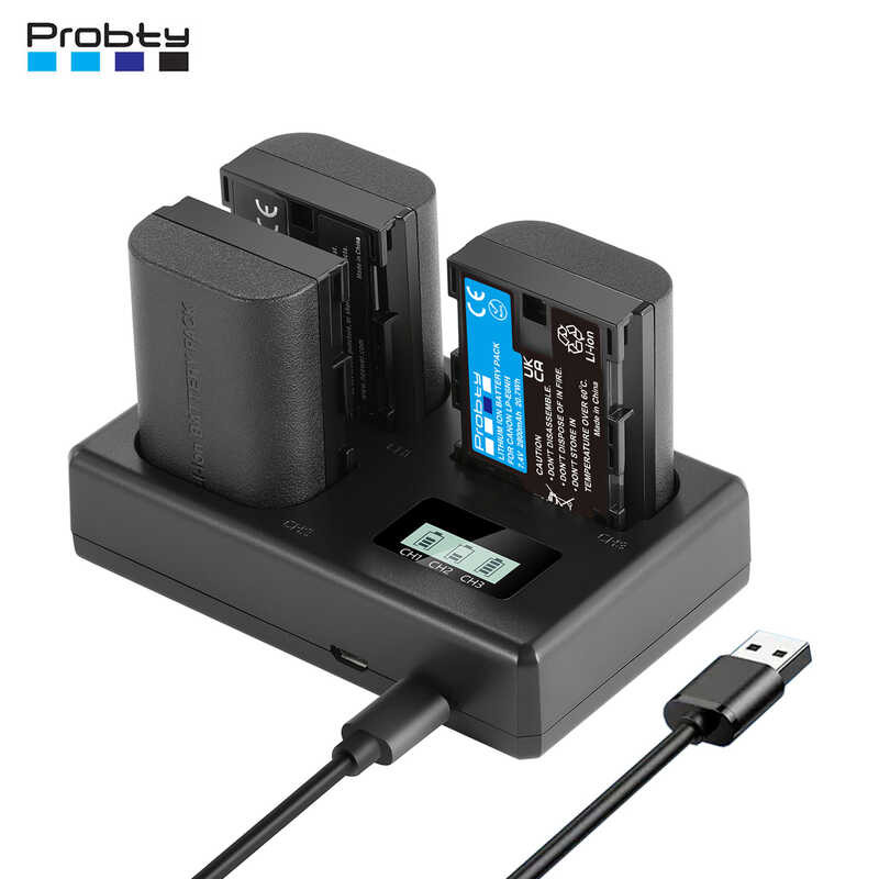 Lp-E6nh 3 Replacement Battery 2800Mah And Triple Slot USB Charger For ...
