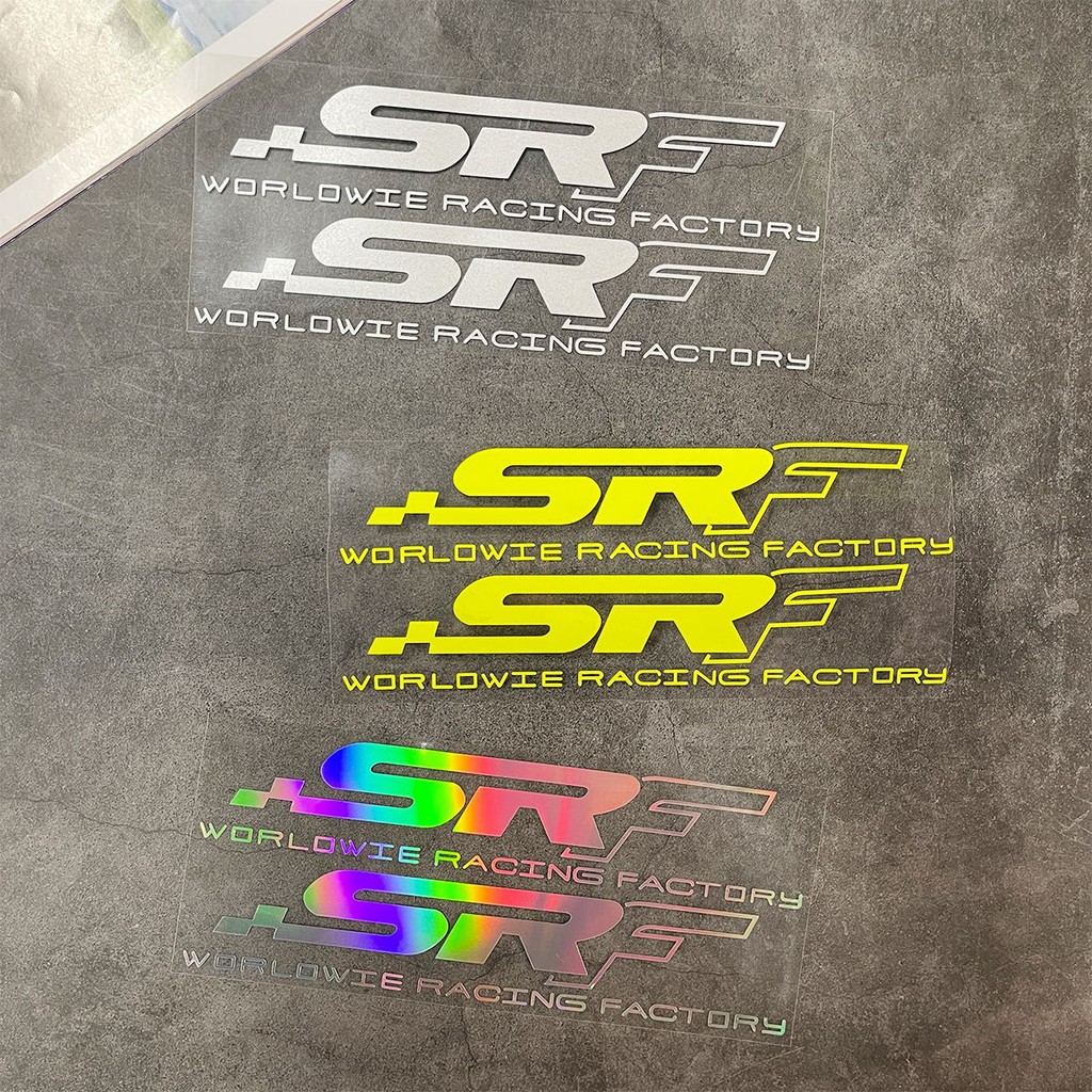 SRF Line Sticker Reflective Motorcycle Scooter Head Front Bumper Cutout ...
