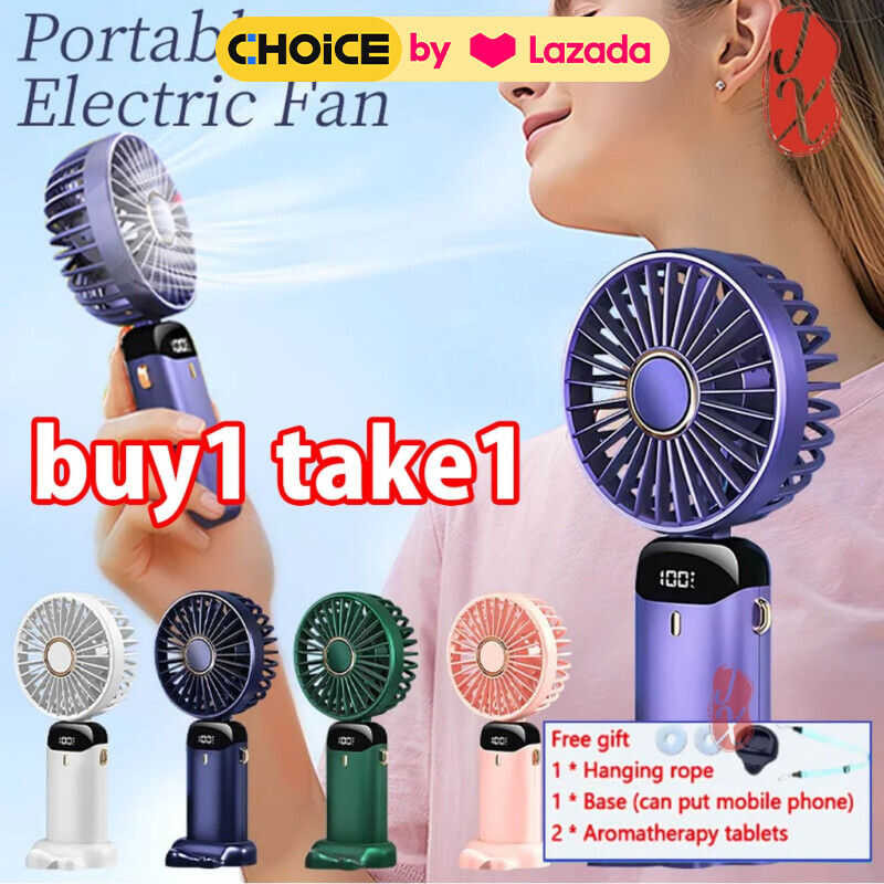 JP Buy1 Take1 6000Mah Portable Mini Fan USB Rechargeable Handheld Fan ...