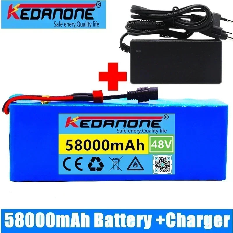 Ea 48V 2 Lithium Ion Batterie 58Ah 1000W 13S3p 18650 Li-Ion Battery ...