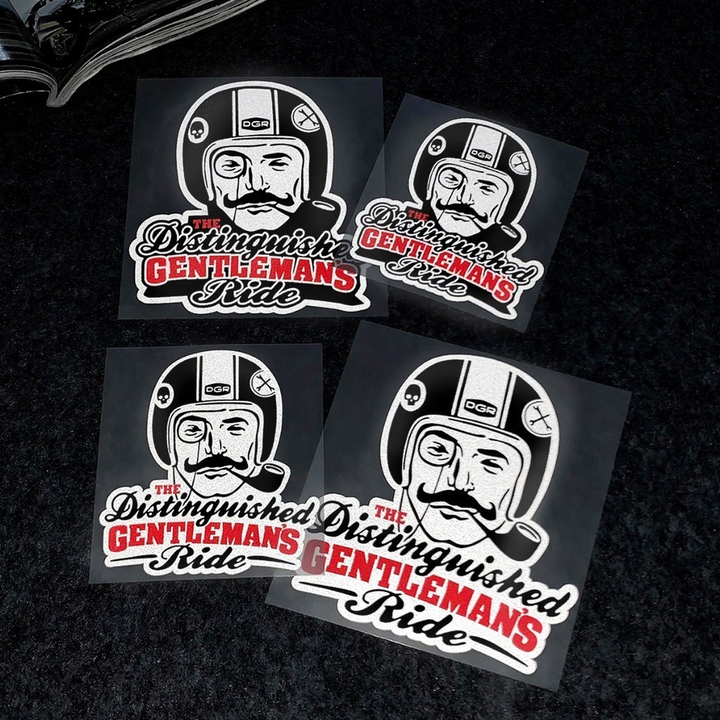 Retro Distinguished Gentleman's Ride Reflective Motorcycle Accessories ...