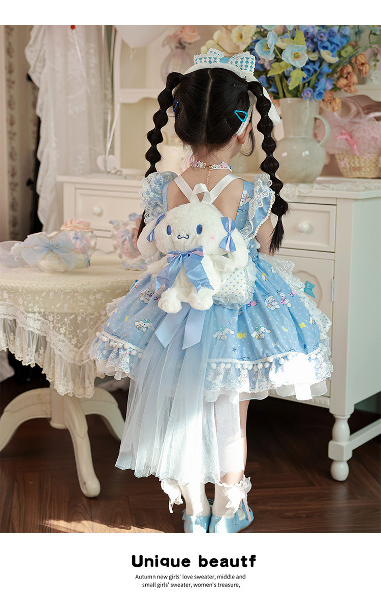212Y Girl's Cinnamoroll Lolita Princess Dress whole set, Little Girl's