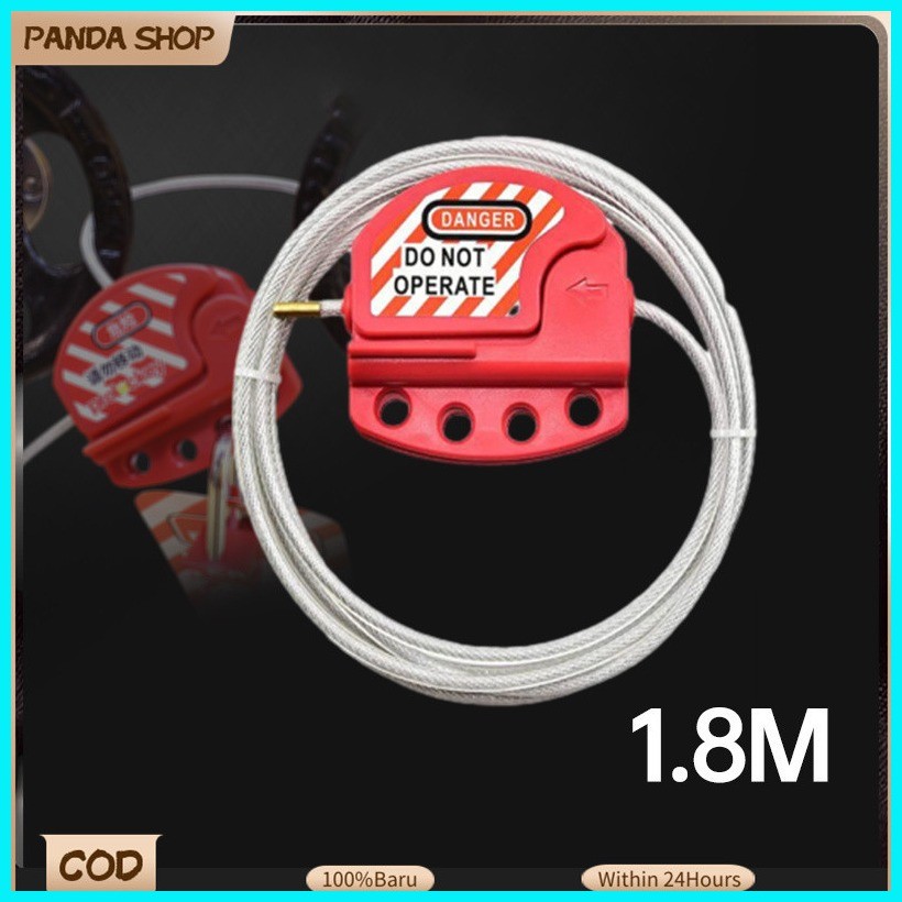 1.8M Lockout Tagout Cable Lock Adjustable Flexible Steel Cable Lock ...