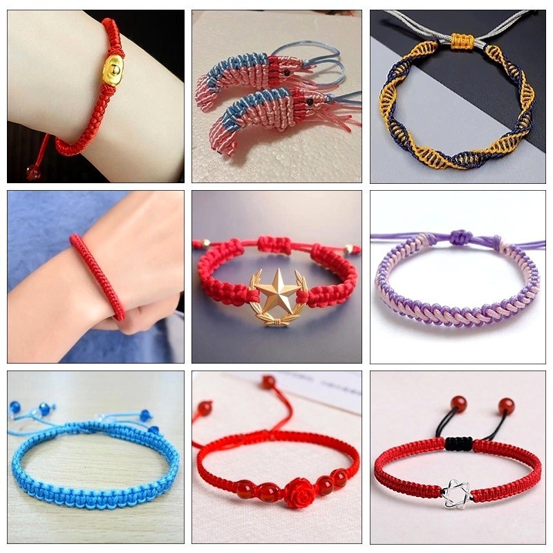 20 yards/roll 1.5mm Colorful Polyester Rope Chinese Knot Braided Rope ...
