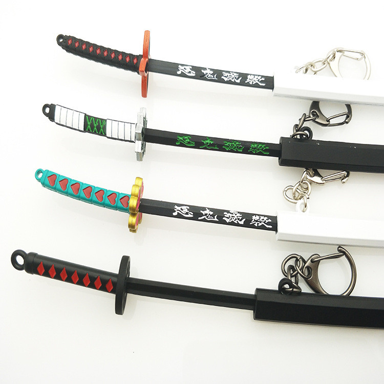 Kimetsu No Yaiba Peripheral Kamado Tanjiro Nichirin Sword Keychain ...