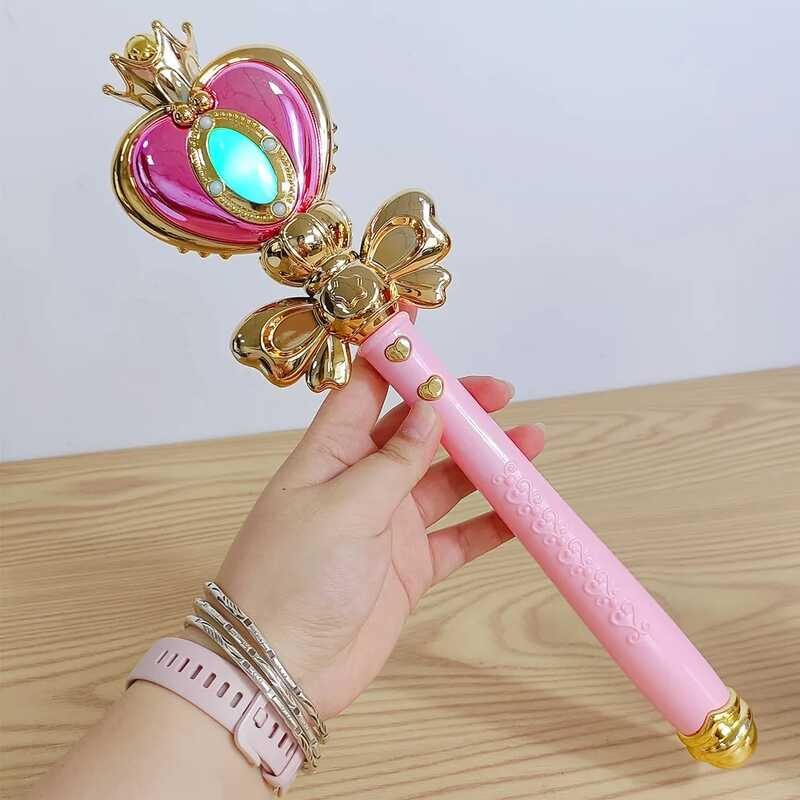 VIP Light Girl Wand Magic Henshin Rod Musical Glow Heart Stick Sailor ...