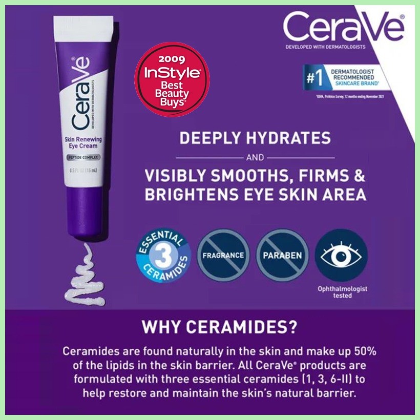 Cerave Eye Cream Skin Renewing Firming Eye Repair Cream Eyebag Remover