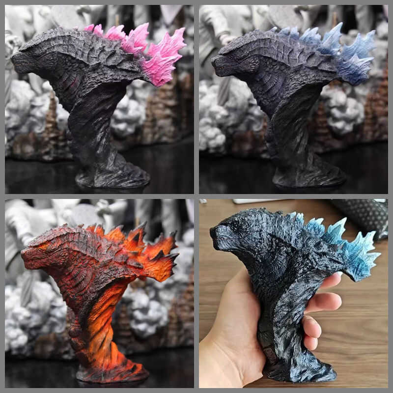 GK Monster Godzilla Three Form Half Chest Doll Box Set Handmade Model ...