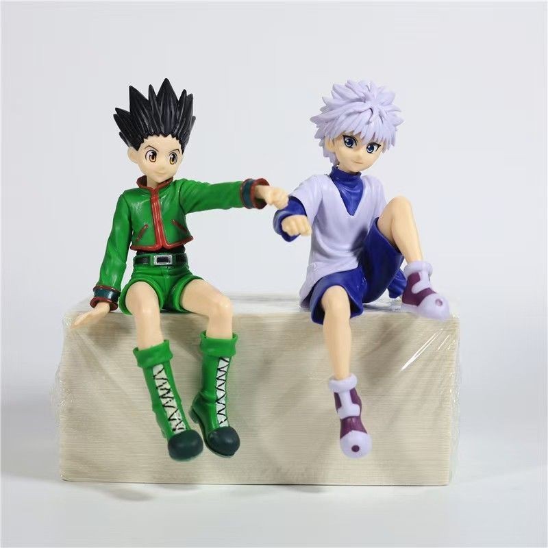 Lot De 2 Figurines Killua Et Gon – Hunter X Hunter – 12 Cm En PVC, Décoration De Bureau, Cadeau Fan Anime