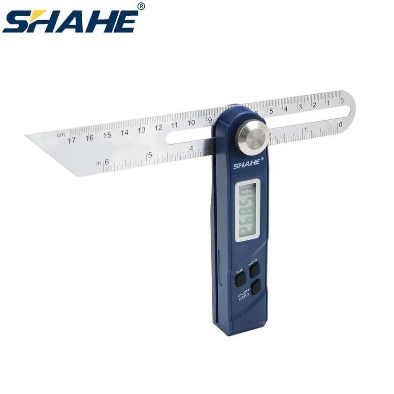 SHAHE 9 Stainless Steel T-Bevel Sliding Ruler Protractor Multi Angle ...