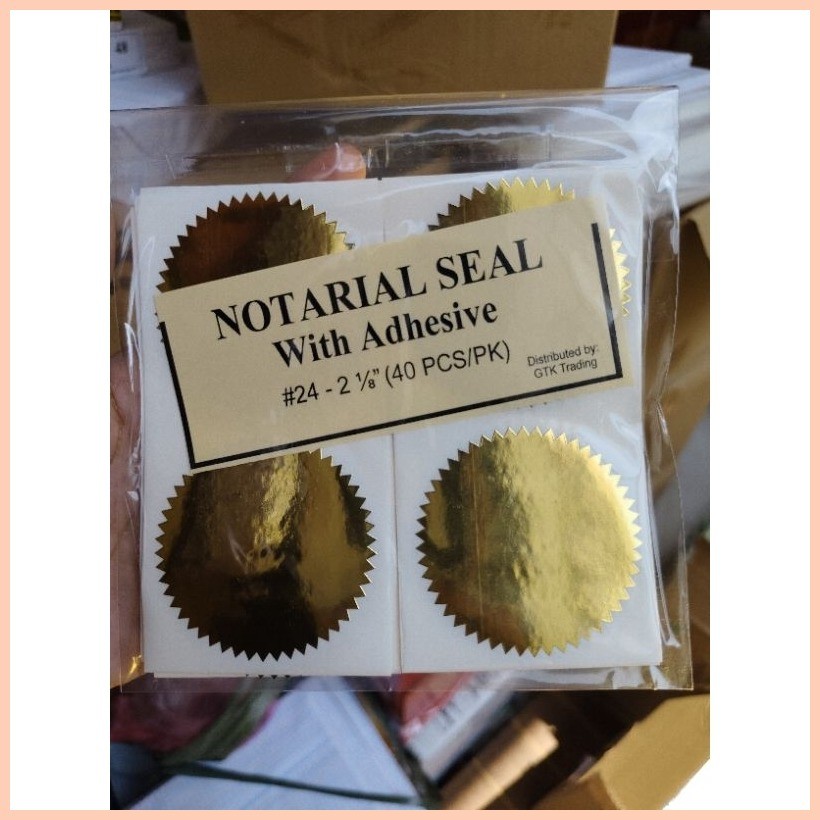 ⊙ Stick-Rite Notarial Seal with Adhesive No.24 & No.23 per pack - 40's ...