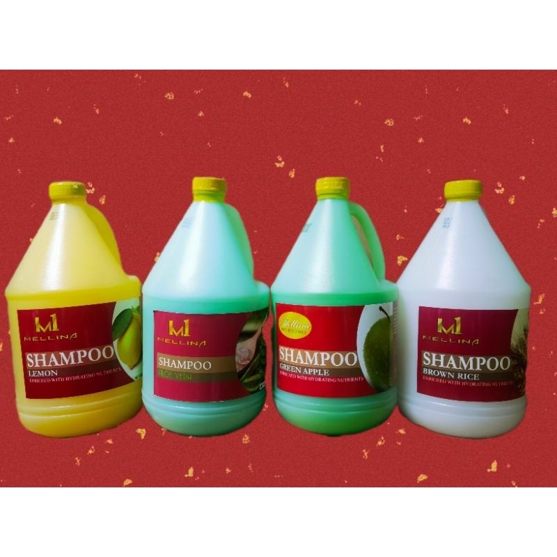Mellina 1gallon shampoo Green apple/Brown rice/coconut/Aloe vera/Lemon