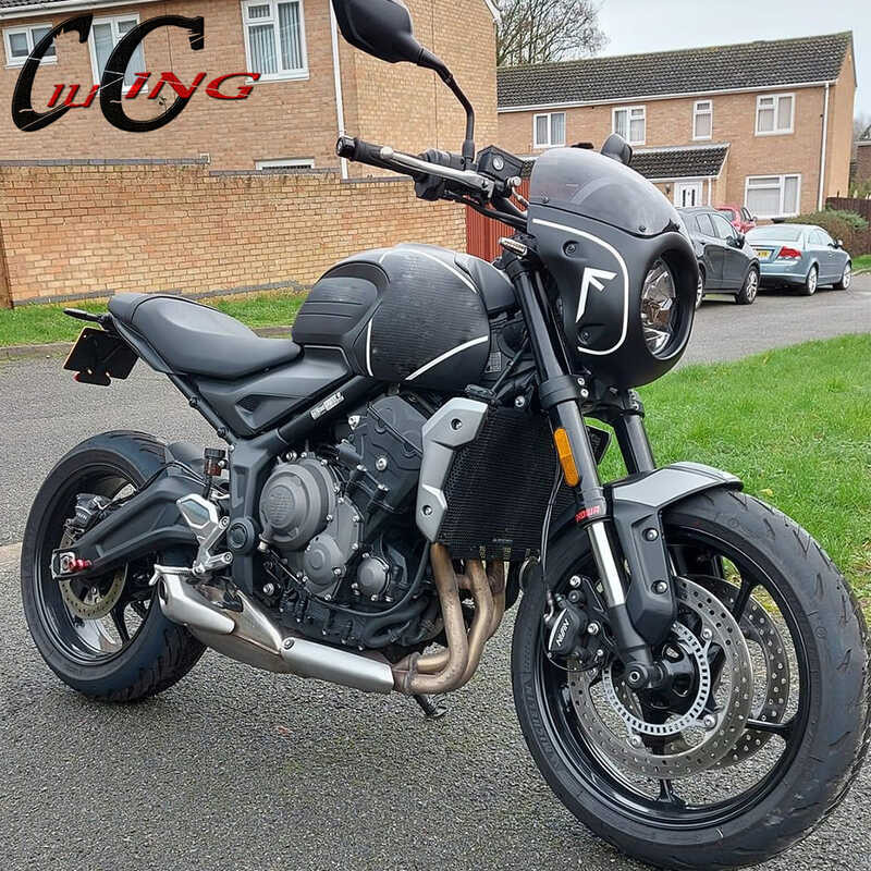 Protector De Cubierta De Motor Para Triumph Trident 660 Y Tiger Sport 660 - Fibra De Carbono, Fácil Instalación