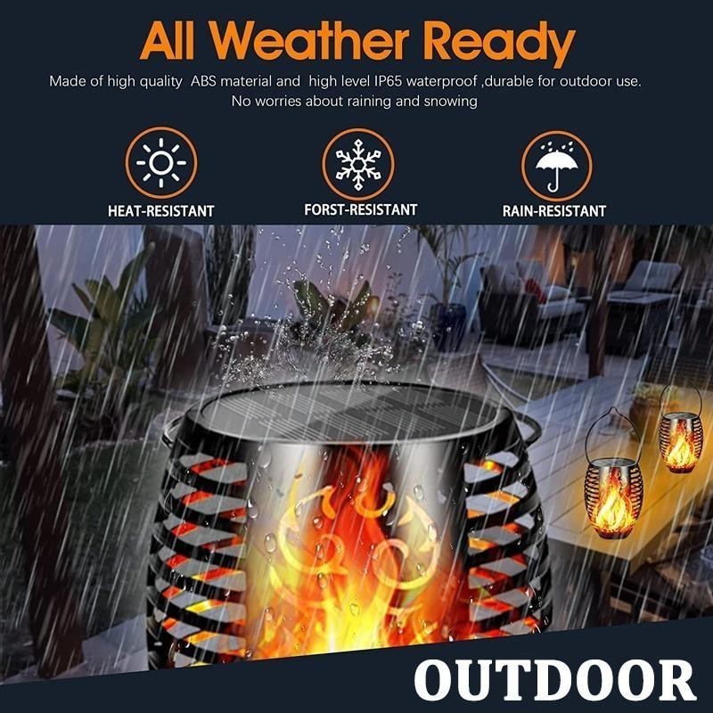 Flame Fire Light LED Solar Flame Light Lamp Flickering Waterproof ...