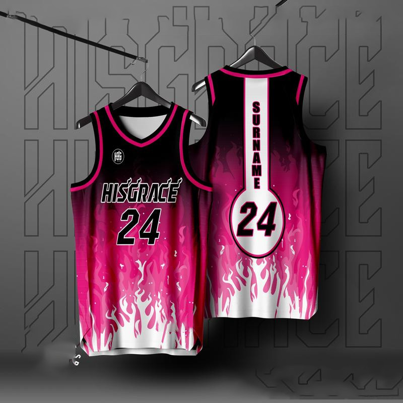 (Free custom name and number) JERSEY CONCEPT JERSEY FUCHSIA PINK BLACK ...