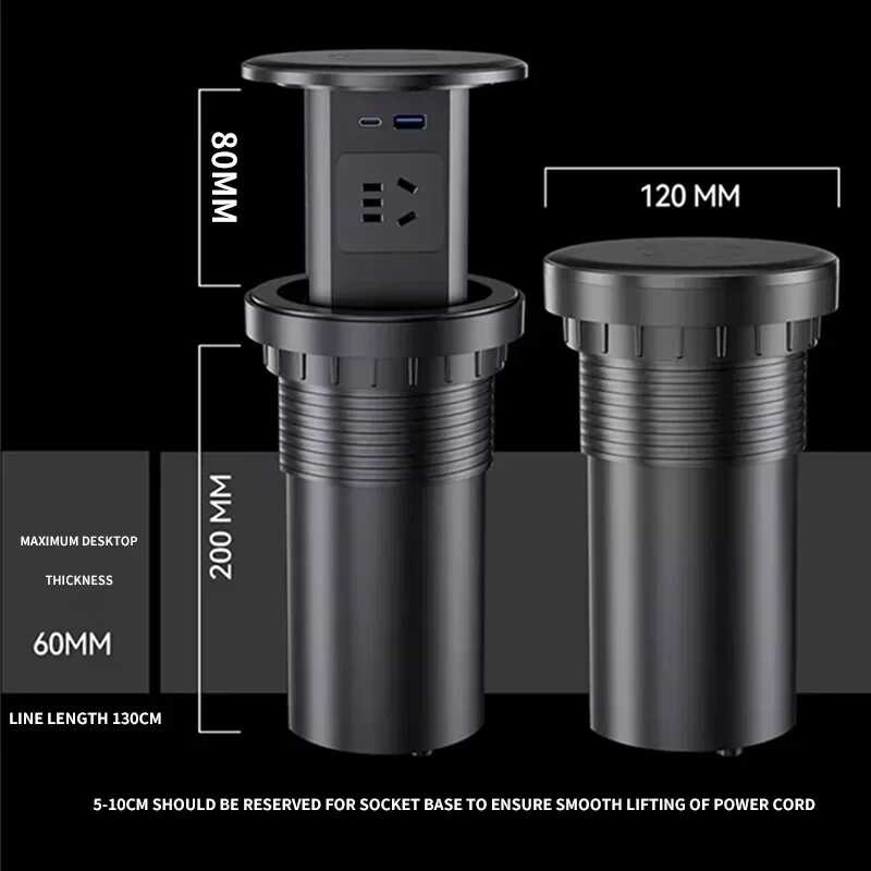 Pop Automatic Up Socket Universal/Us/Uk/Tl/Cn Hydraulic Lift Receptacle ...