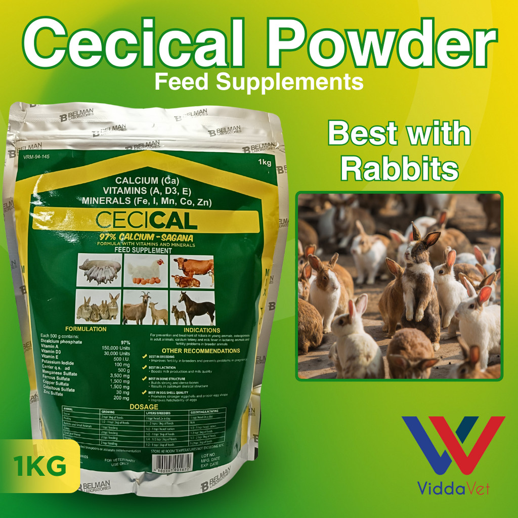 1kg Cecical Powder (Calcium) Feed Additive (Vitamin & Minerals) for ...