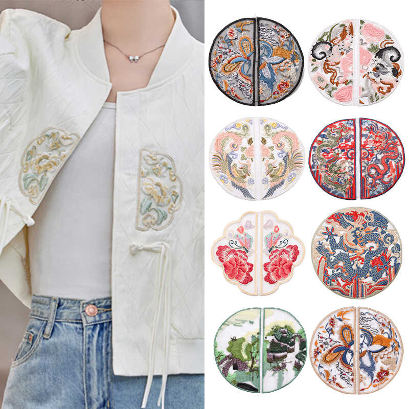 Chinese style cloth fitted with a pair of circles New Chinese pattern ...