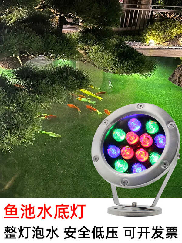 LED light with no dedication fish lake, light under water, rainbow ...