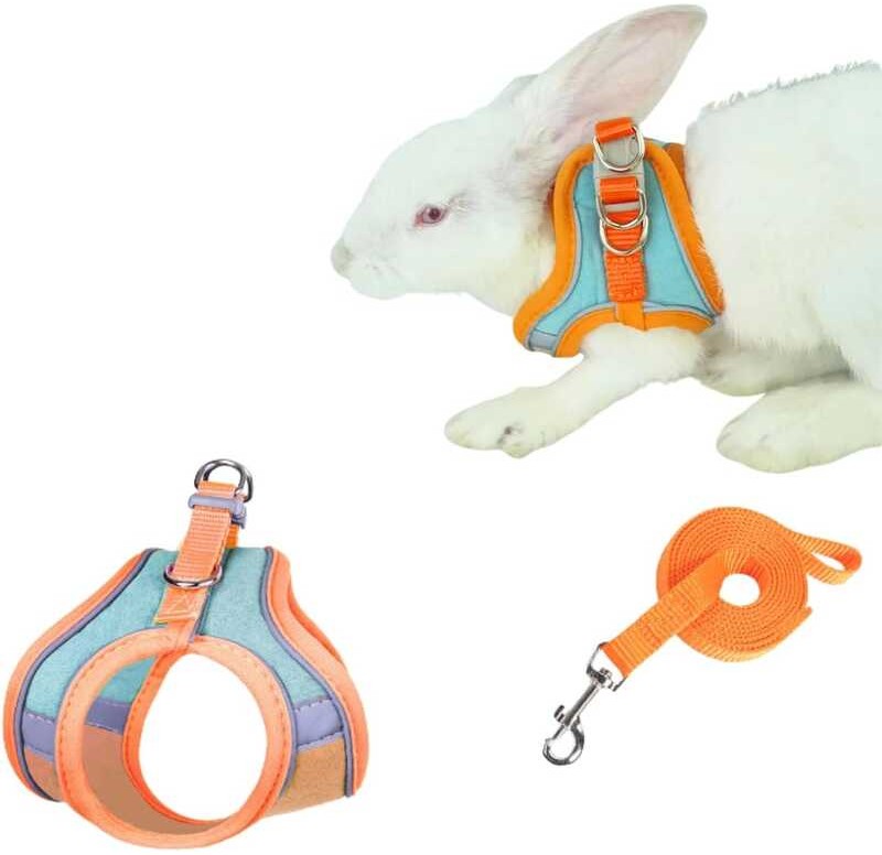 Rabbit and Walking Escape Proodjustable Soft Vest Harness for Bunny ...