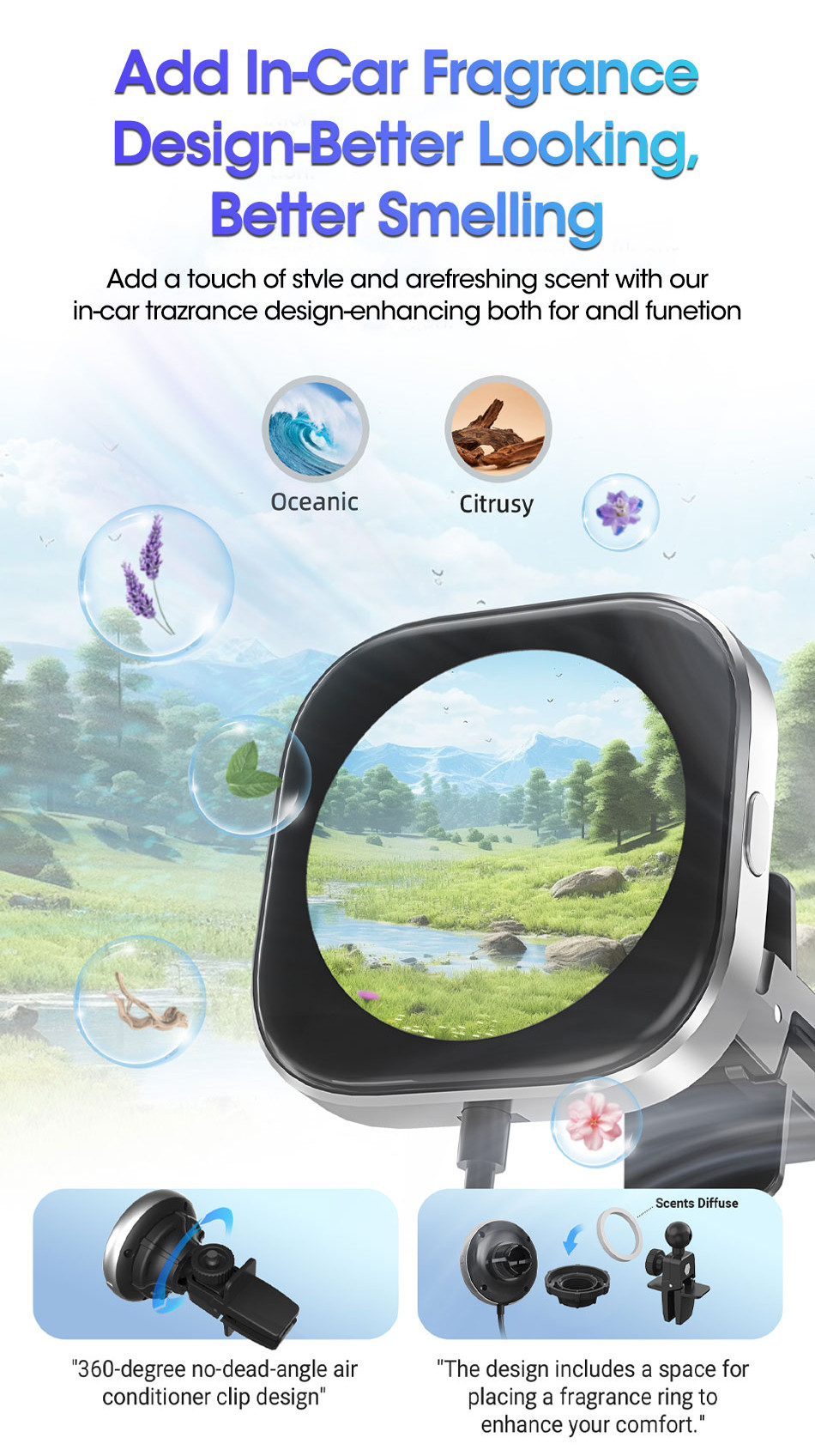 CarPlay Clip Wireless Car Play Adapter Air Outlet Perfume Accessories
