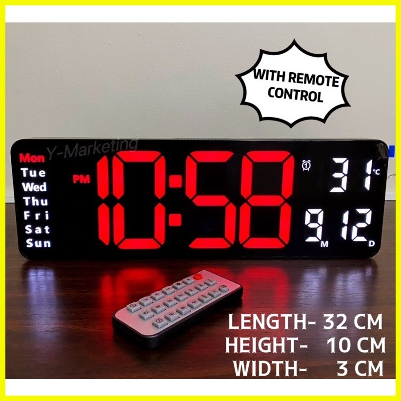 6629) LARGE Digital Remote Control with COUNTDOWN & TIMER with Alarm ...