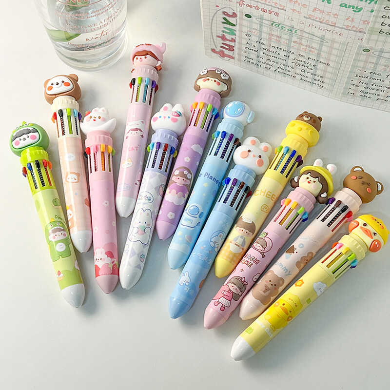 Creative students of Class 2, Grade 3, use colorful ballpoint pens ...