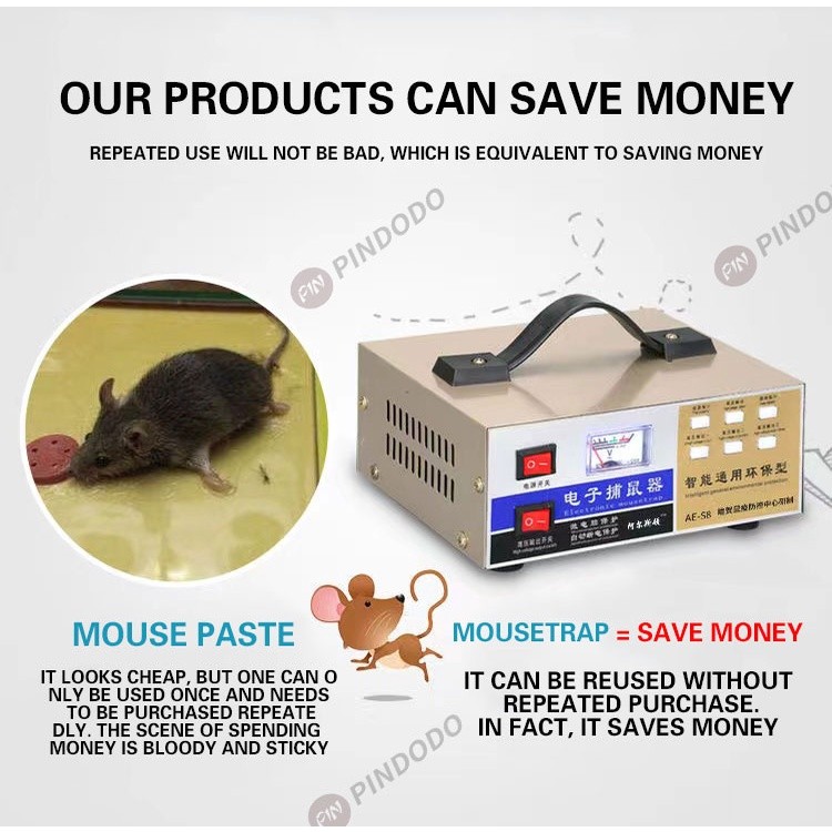 ☃ Home mousetrap electronic high voltage rat-killing electric cat ...