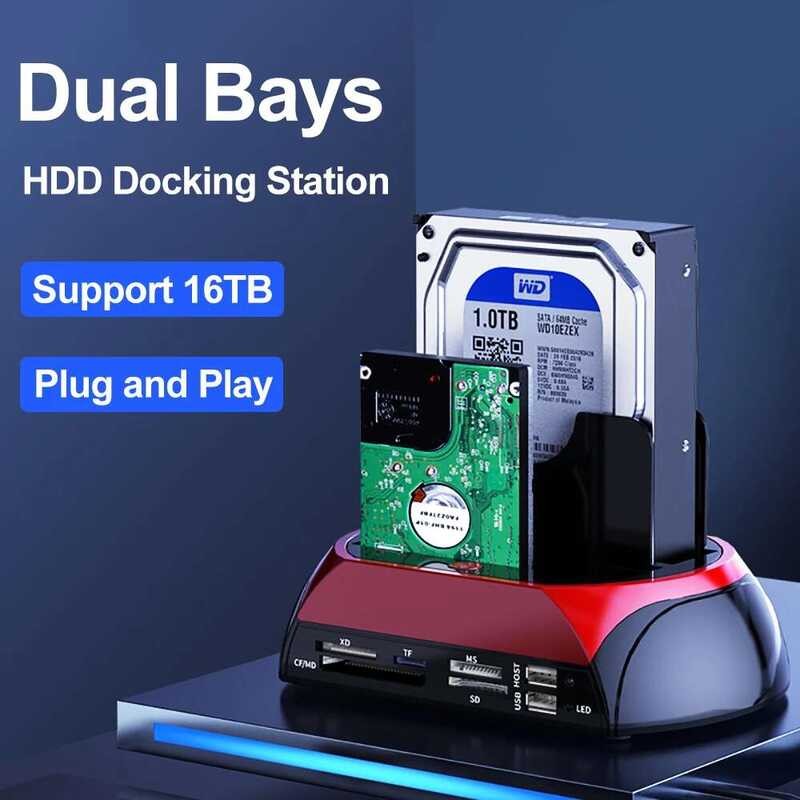 IN 2 C7 10 1 IDE SATA Usb3.0 Dual Bay External Hard Disk Drive 2.5 Inch ...