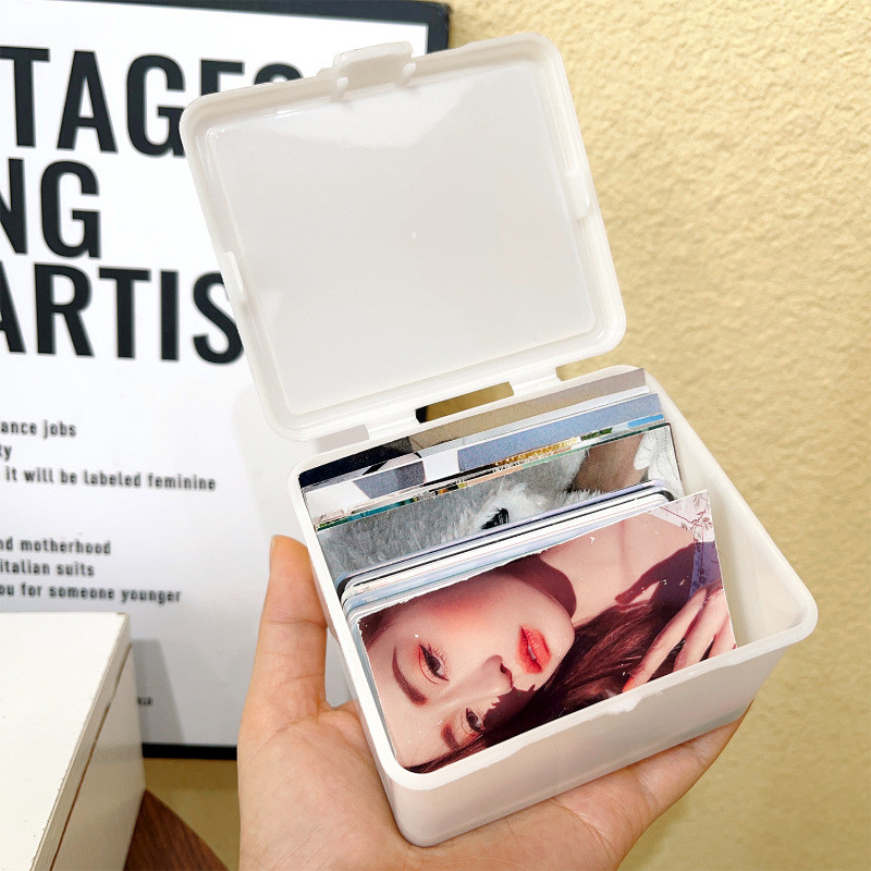 Plastic Small Card Storage Box - Dust-proof Kpop Card Storage Box ...