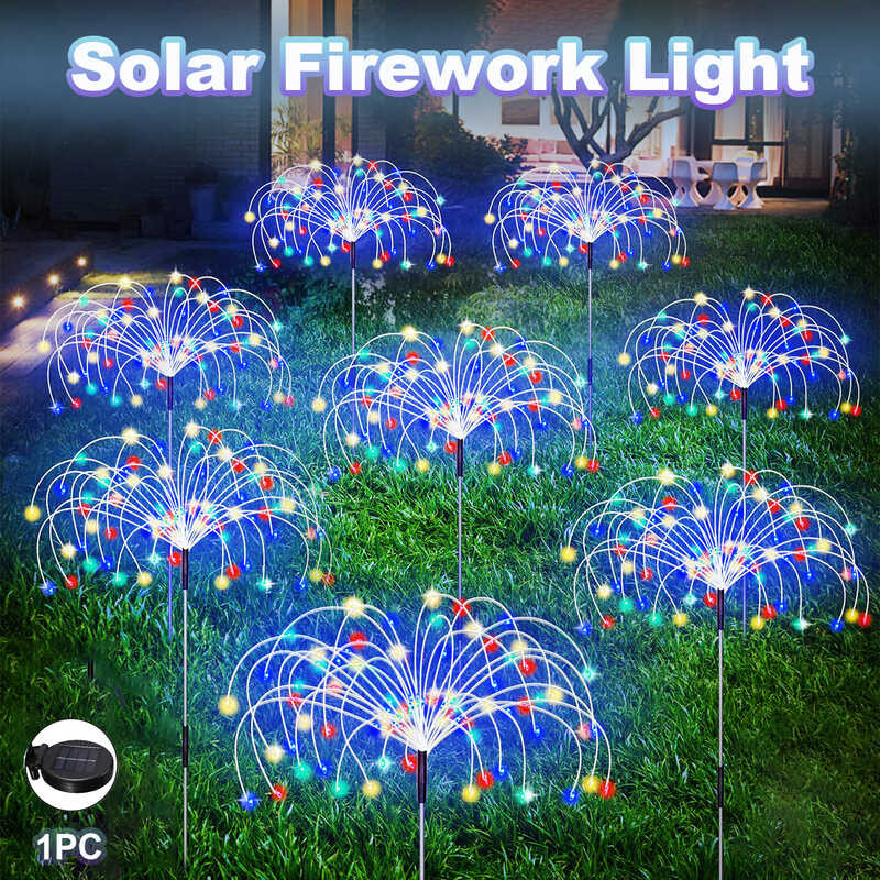 Solar Firework Light 420 LED Grass Globe Dandelion 60/200/300 LED ...