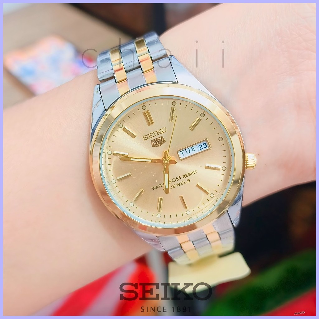 Seiko-5 Men's Automatic Hand Movement with Day/Date Auto Second ...