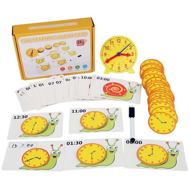 Children Sensory Clock Time Learning Montessori Toys Ph Clock Model ...