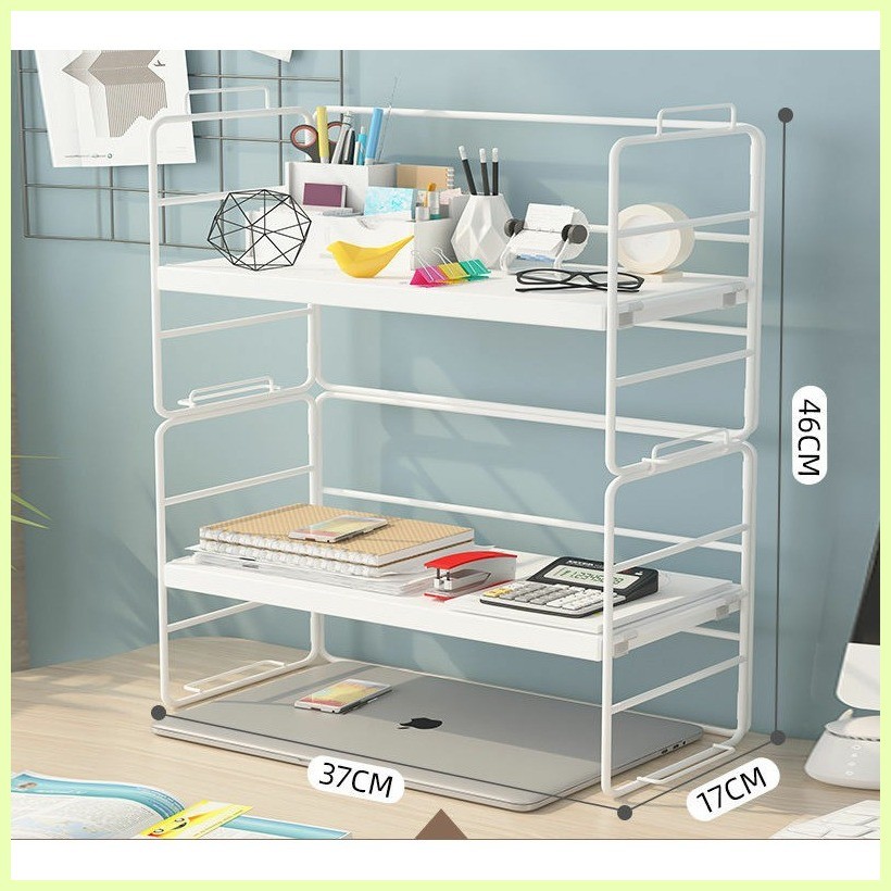 ☪ ﹊ simple Desktop Storage Rack Desk Organizer Home office Wrought iron ...