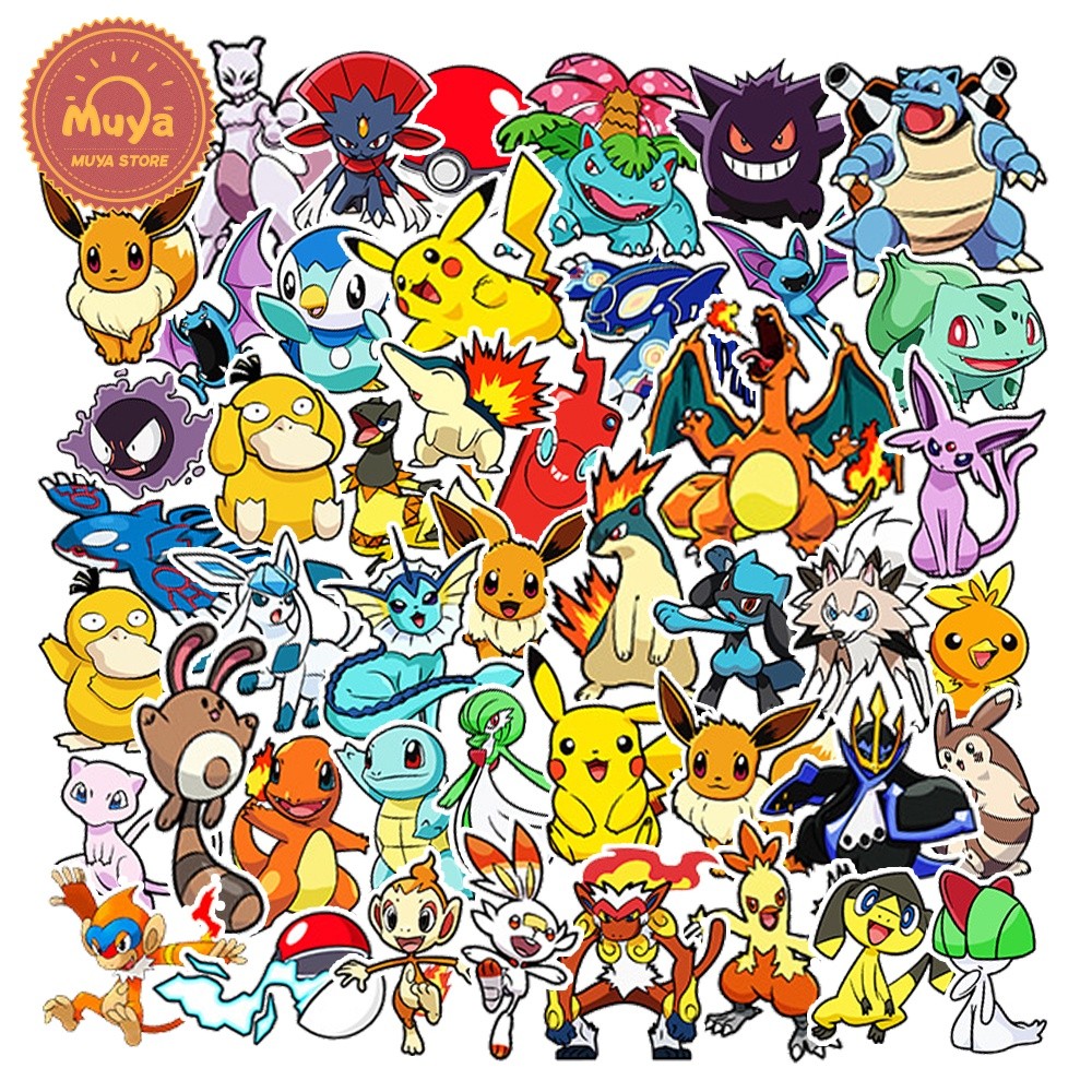 MUYA 50pcs Memo Art Stickers Waterproof Vinyl Decals Colorful Note ...