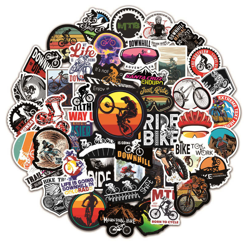 463 10/50/100Pcs Mountain Bike Stickers Waterproof Outdoor MTB Bicycle ...