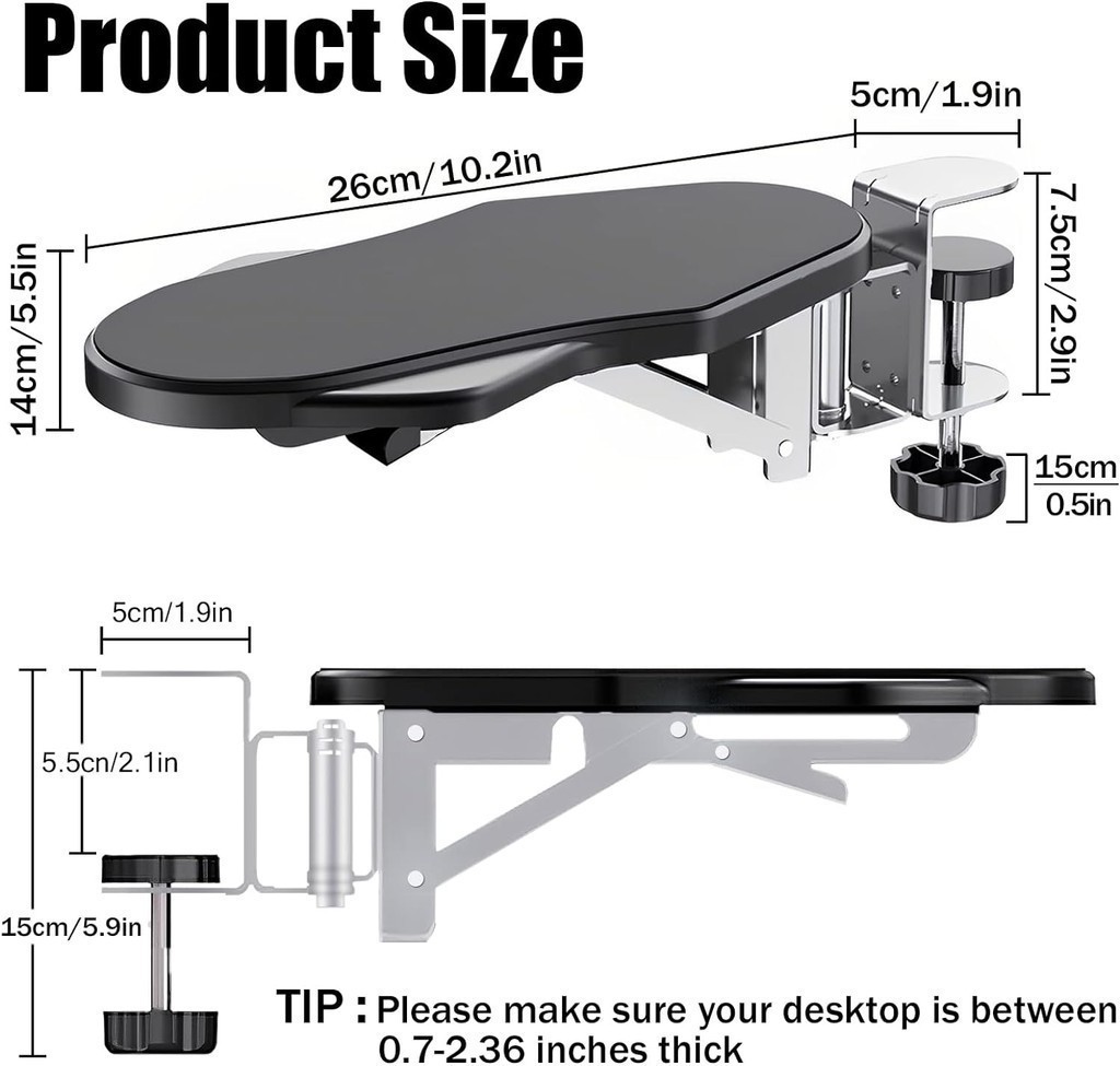 Computer Desk Hand Rest Stand , Foldable Rotating Arm Support Bracket ...