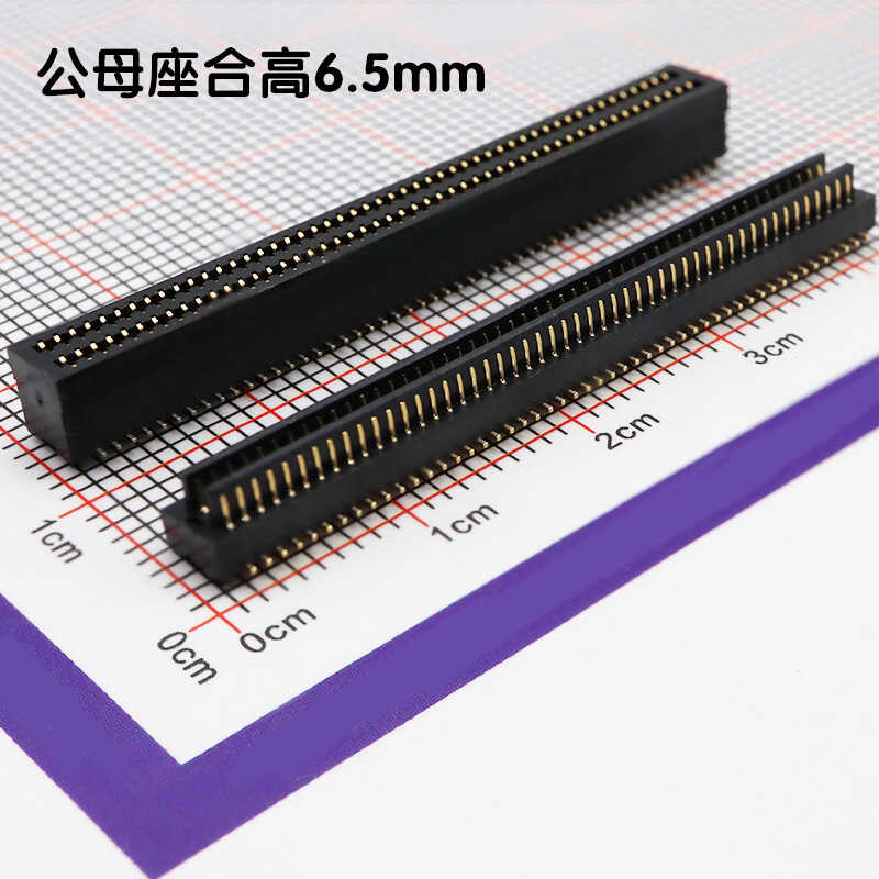 PCBA board to board connector 6.5H100pin dual slot straight insertion ...