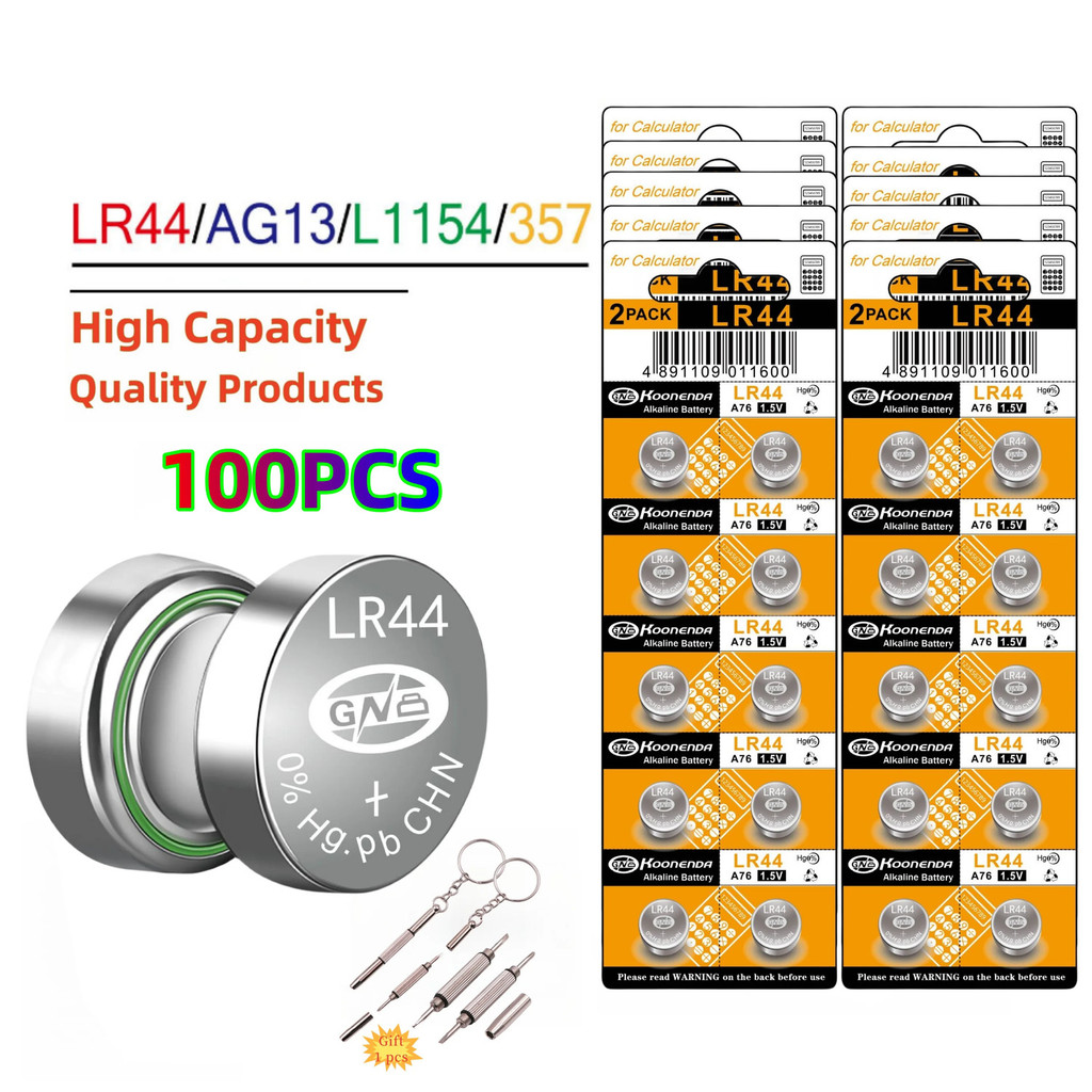 4100Pcs Lr44 Ag13 Cell Battery 1.5V 357 303 Sr44 Lr1154 G13 L1154