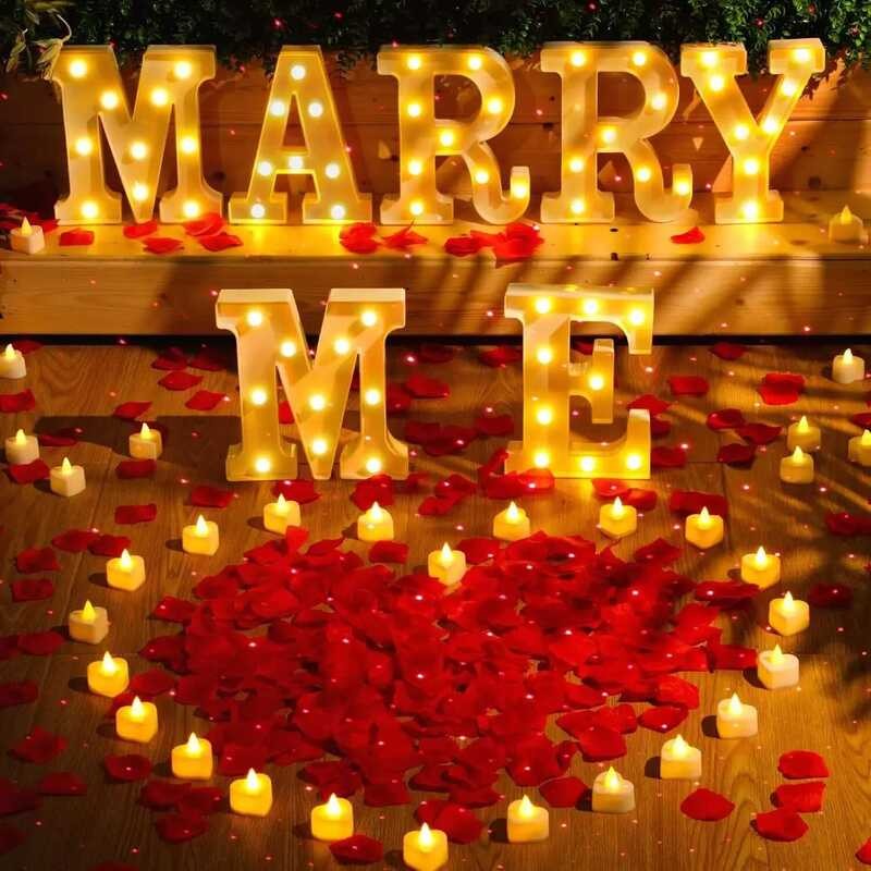 Yy Marry Me Light Up Letters Kit Decoration Magpakasal Ka Ba Sa Akin ...