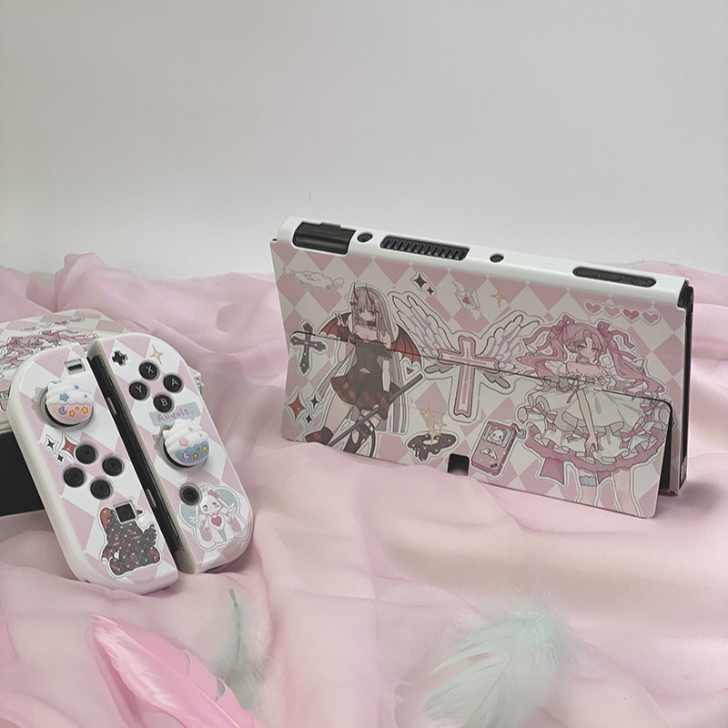 Nintendo Switch Case Cute Girl OLED Case V1V2 Hard Case Silicone ...