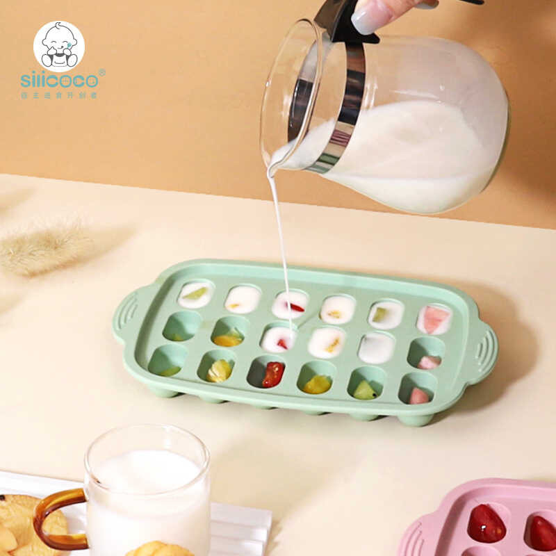 Silicoco Complementary Food Frozen Compartment Baby Silicone Food Box ...