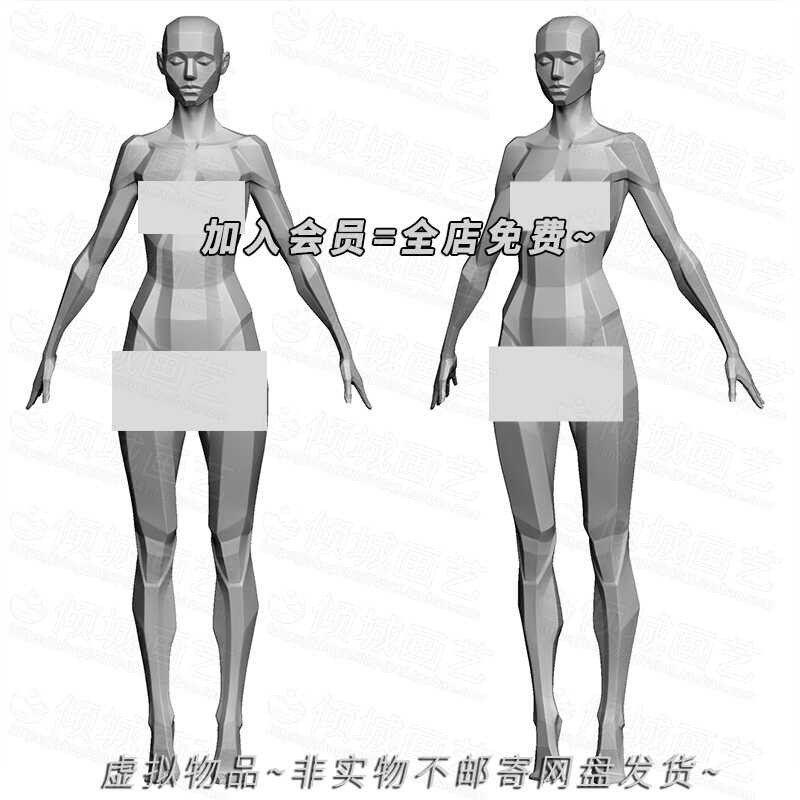 Female human body 3D model in obj format zb block human body section ...
