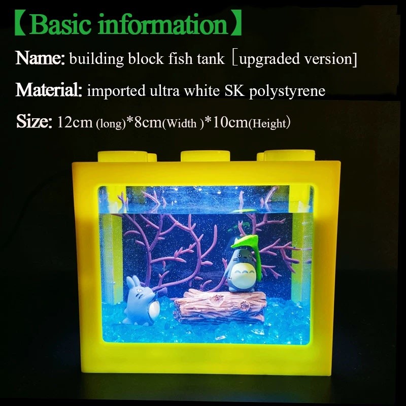 Betta Fish Tank Mini Aquarium Block Tank Building Block | Shopee ...