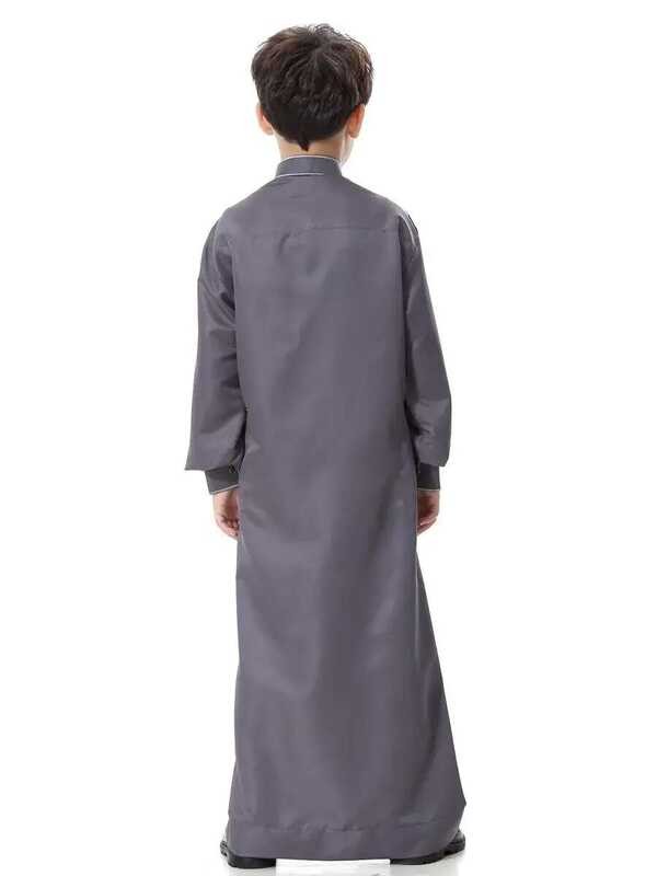 5 Boy Arabic Robe Kids Long Sleeve Jubba Thobe Emboridery Dubai Saudi ...